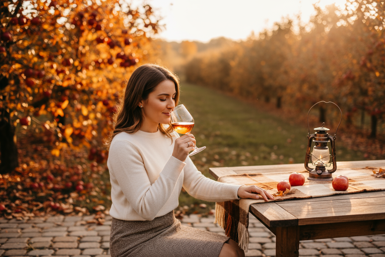 Fall Drinking hard cider like wine